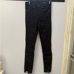 BLANK NYC WOMEN’S ANKLE SLIT SKINNY JEANS, SIZE US 24, BLACK
